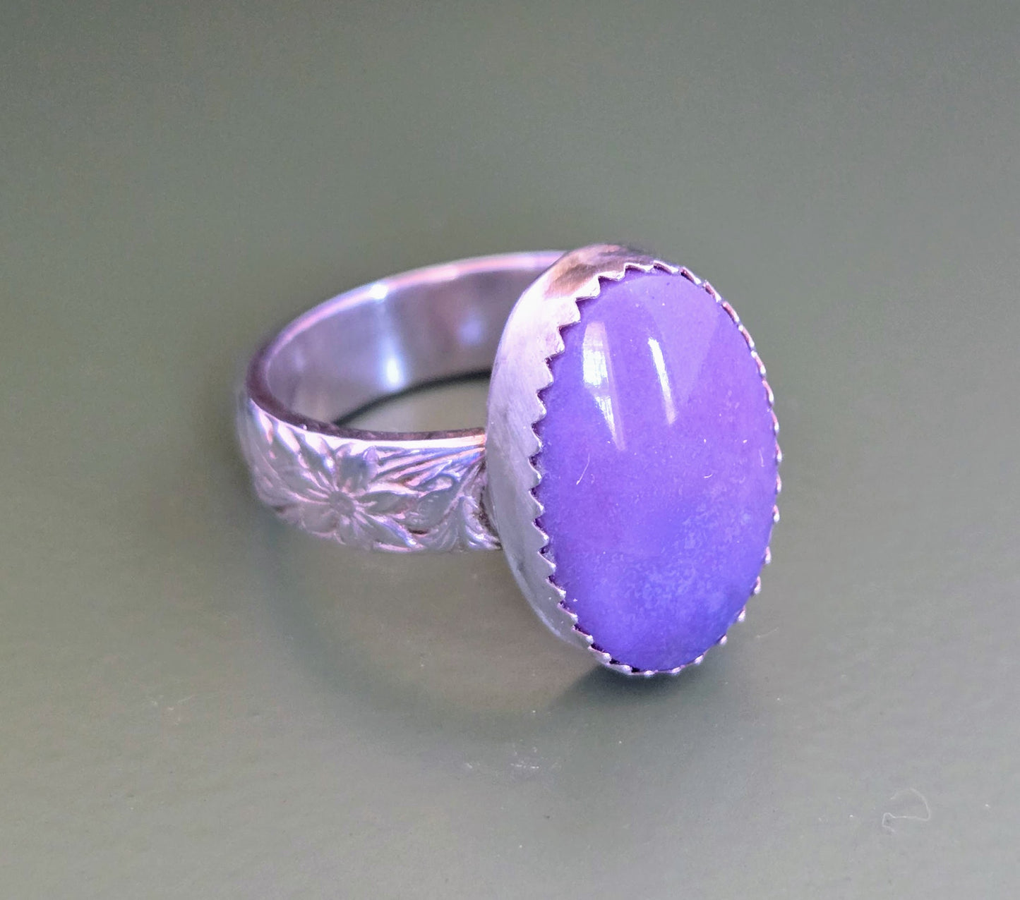 Lavender Chalcedony Ring