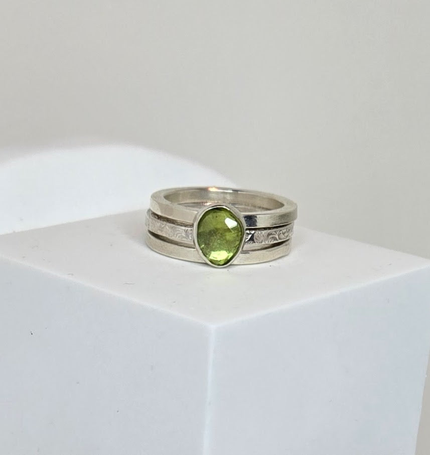 Stacker Rings with Peridot