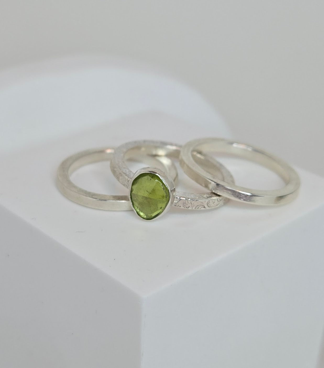 Stacker Rings with Peridot