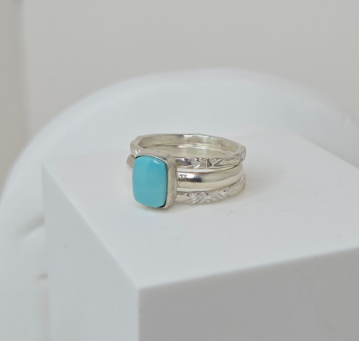 Stacker Rings with Turquoise