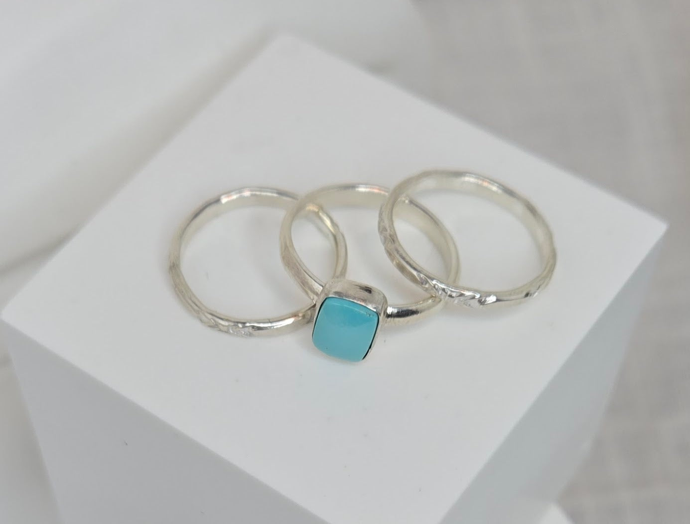 Stacker Rings with Turquoise