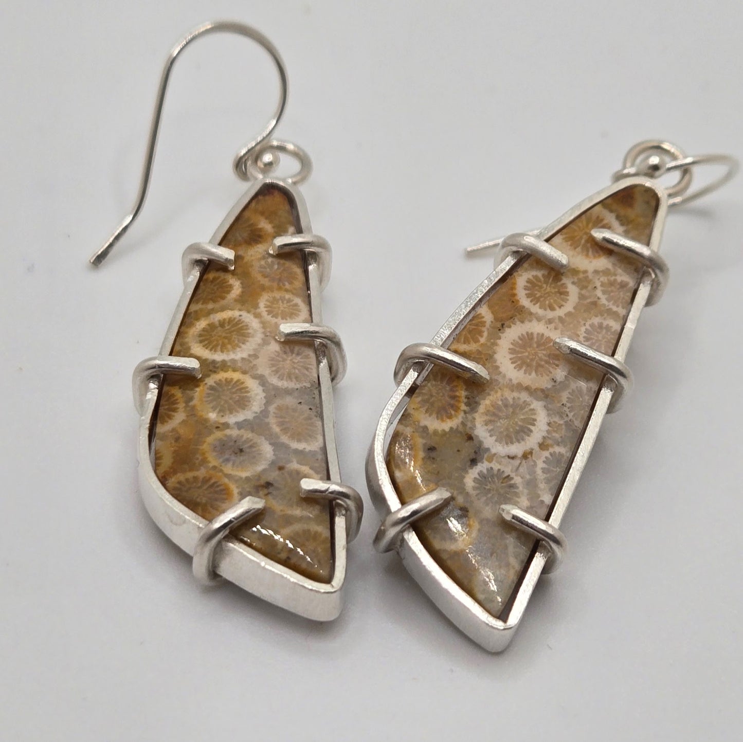 Fossil Coral Earrings