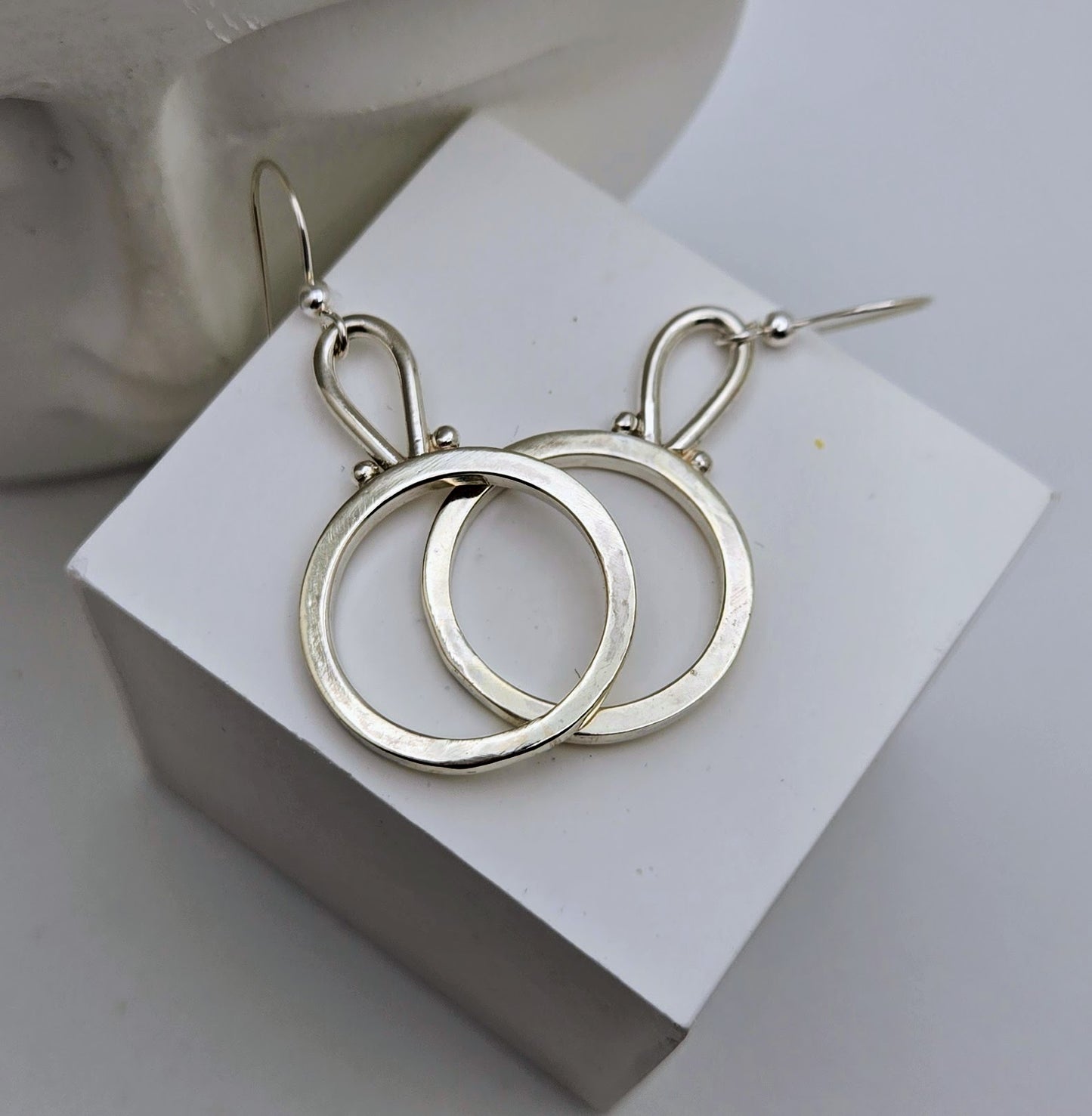 Embellished Circle Drop Earrings