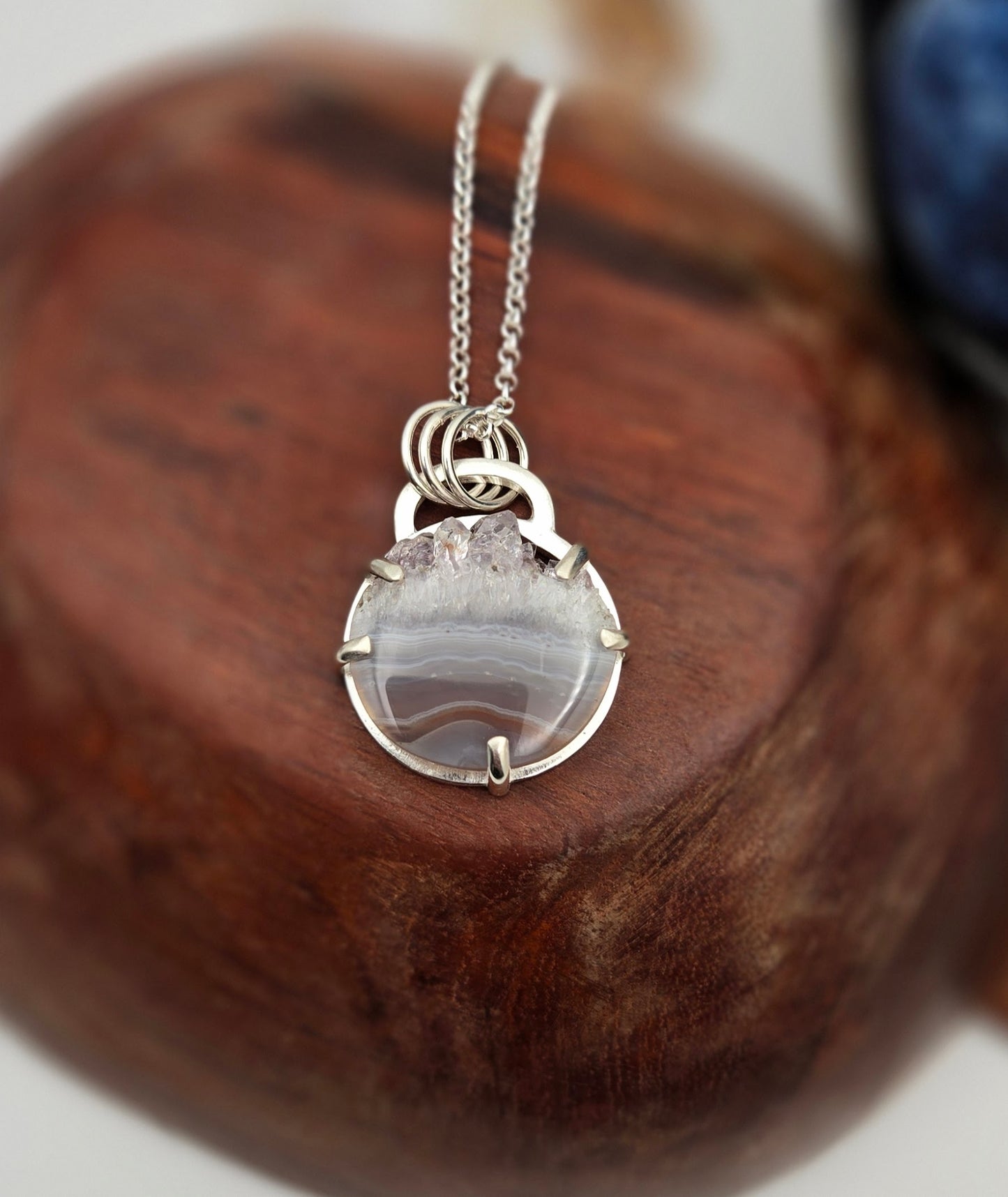 Amethyst Cathedral Agate Necklace