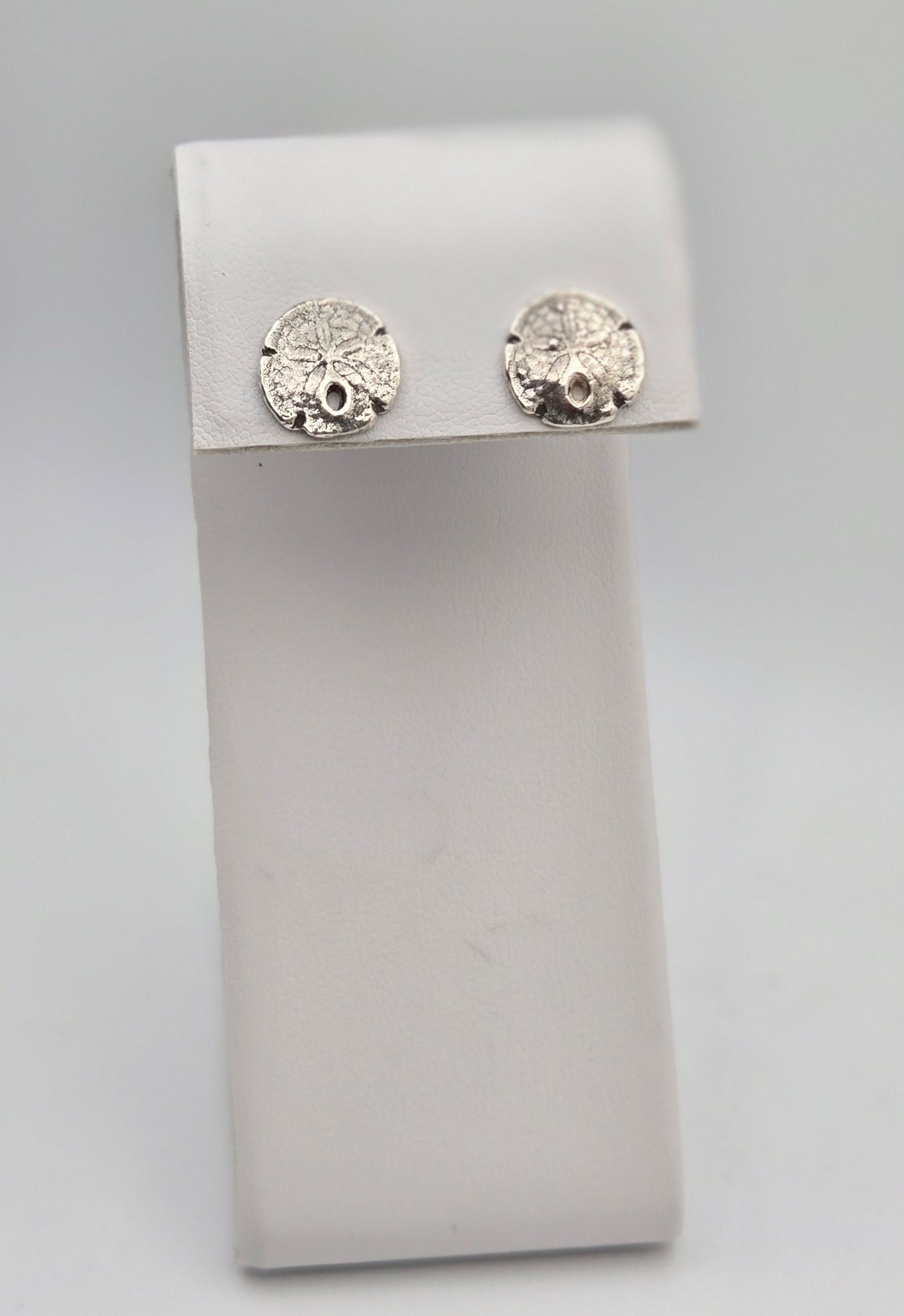 Fine Silver Sand Dollar Earrings