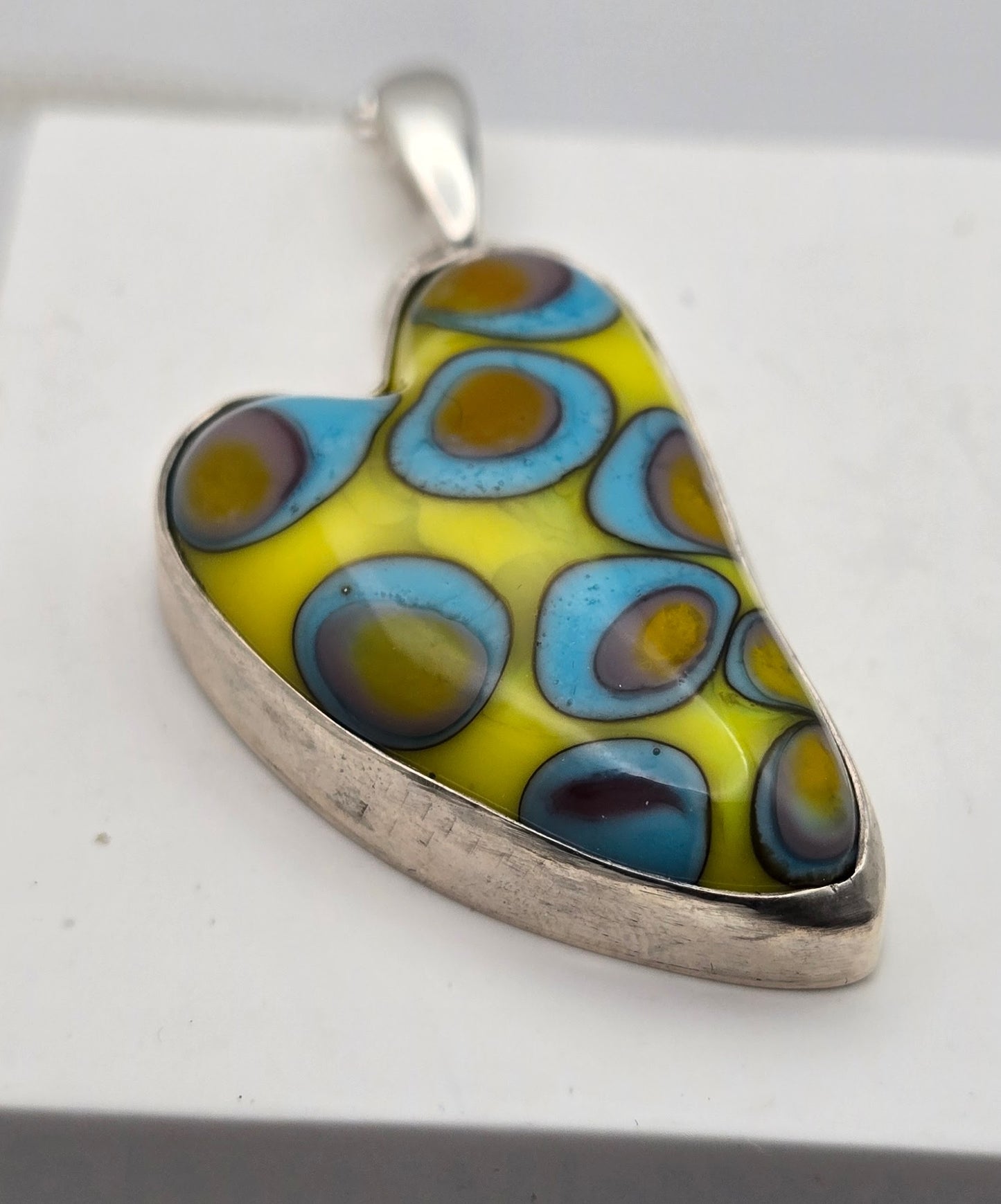Lampwork Glass Heart Pendant