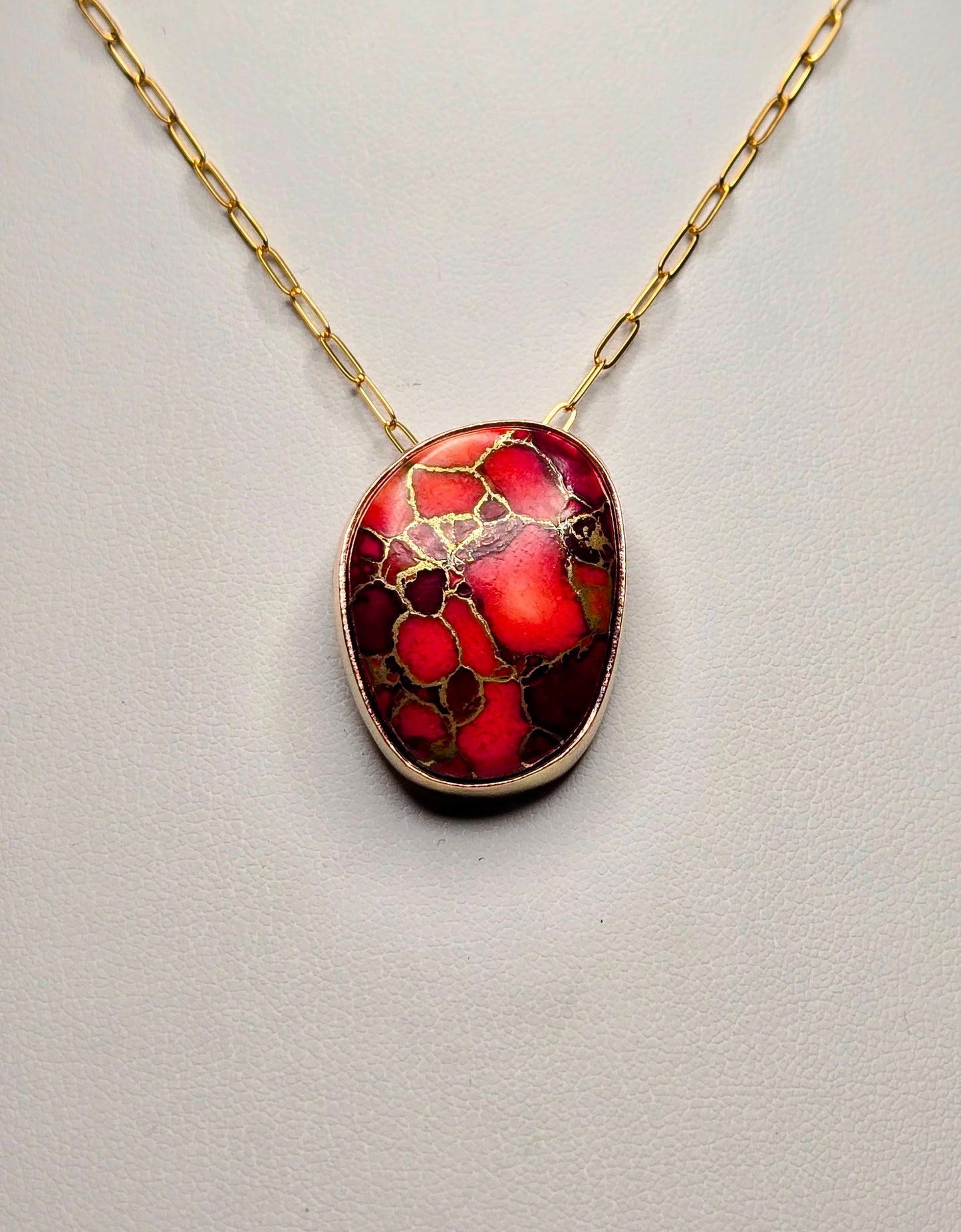 Crimson Mojave Turquoise Necklace
