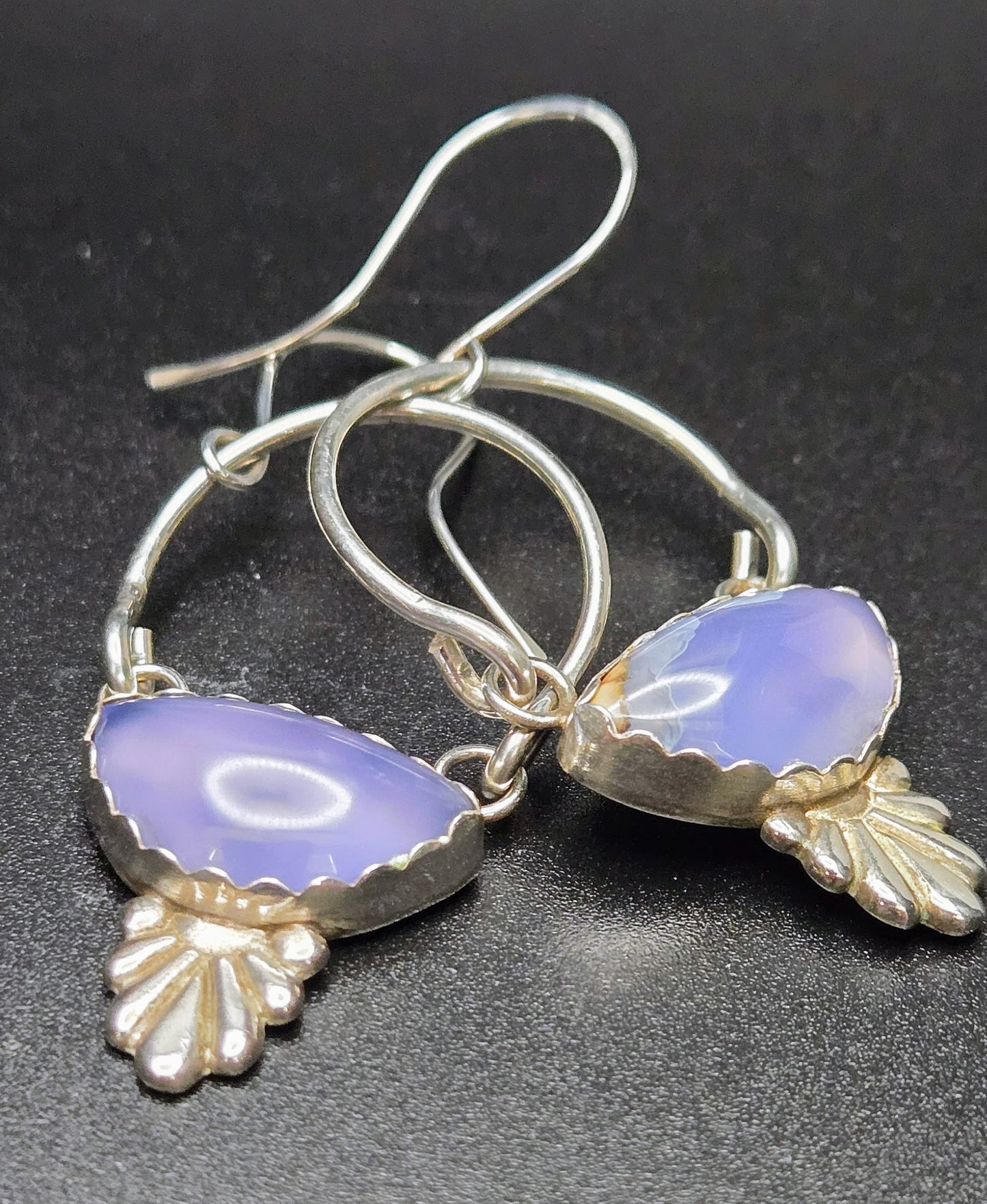Blue Chalcedony Earrings