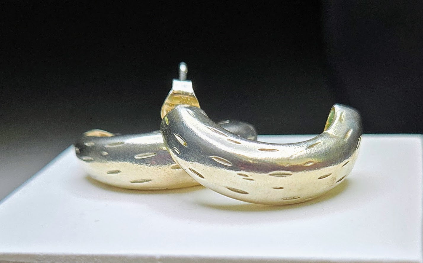 Argentium Hollow Hoop Earrings