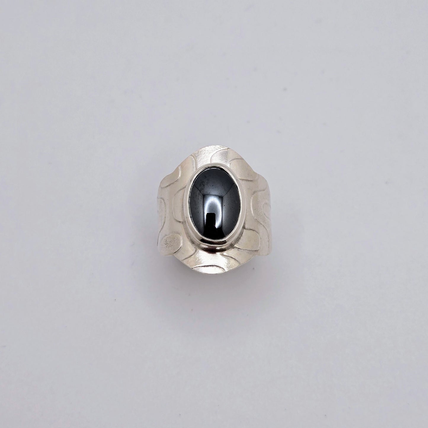 Hematite Saddle Ring
