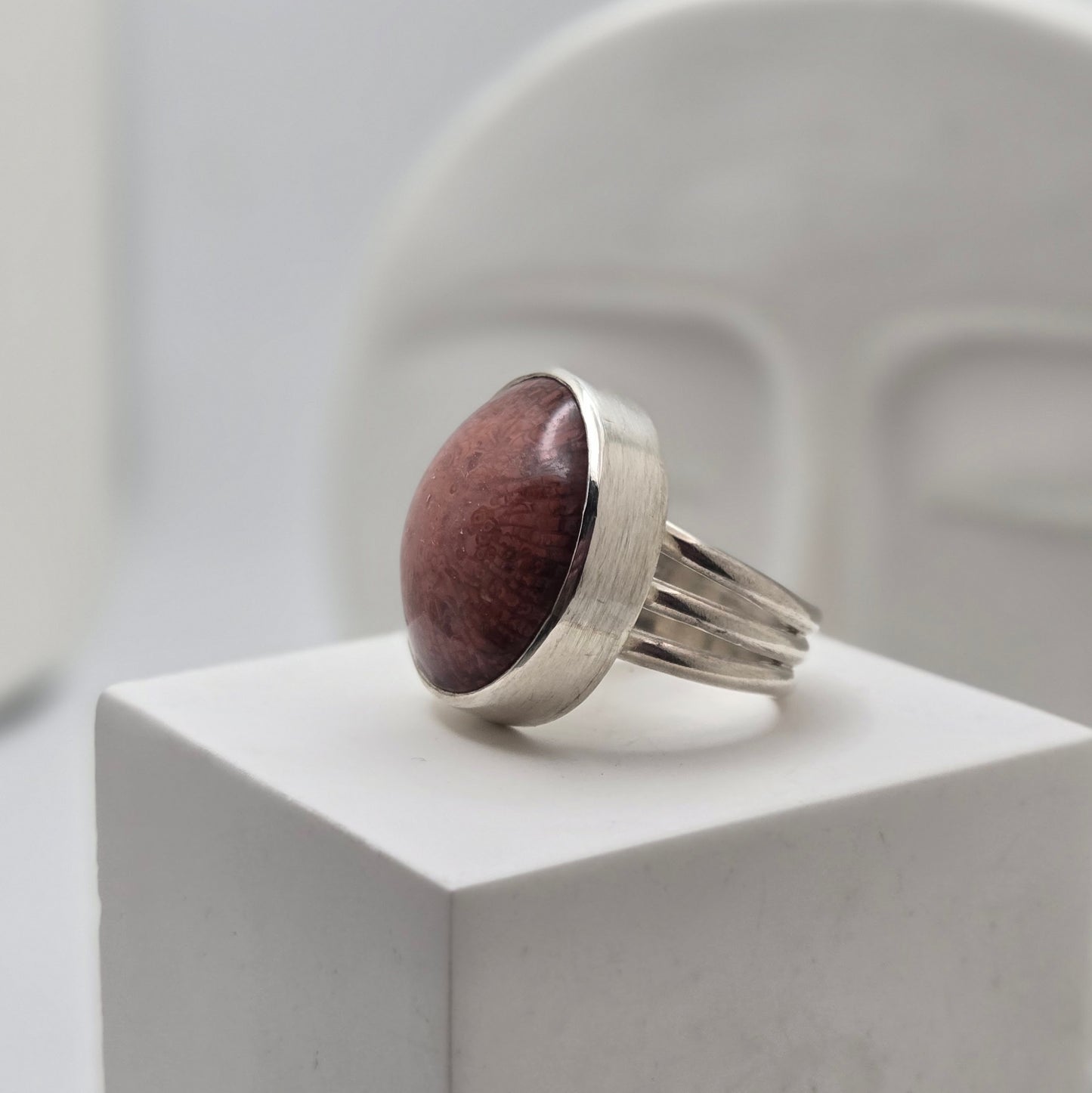 Red Horn Coral Ring