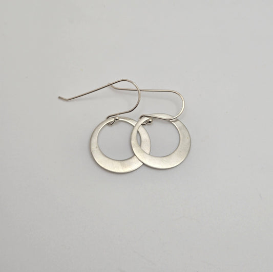 Argentium Circle Earrings