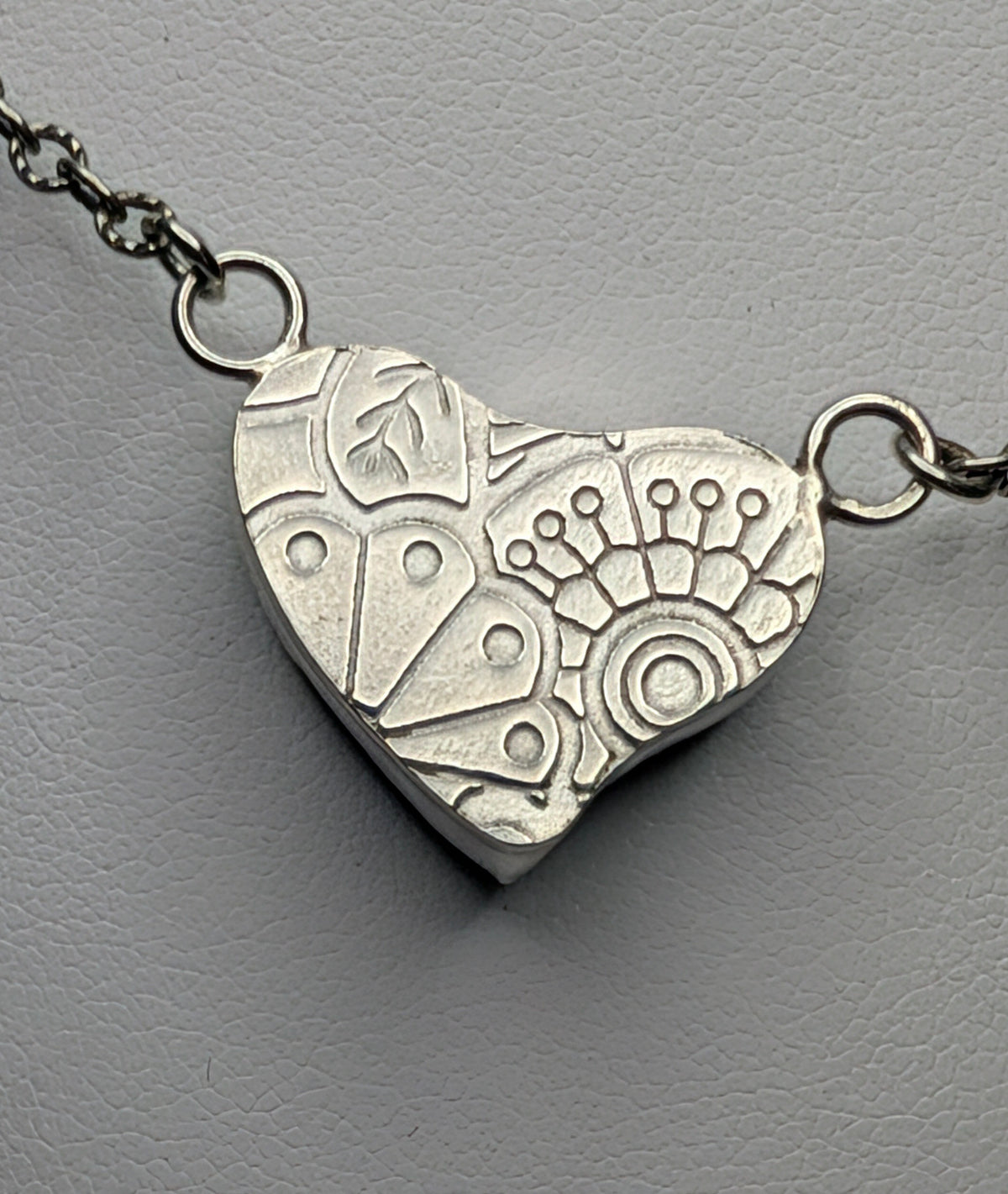 Sonoran Dendritic Rhyolite Heart Necklace