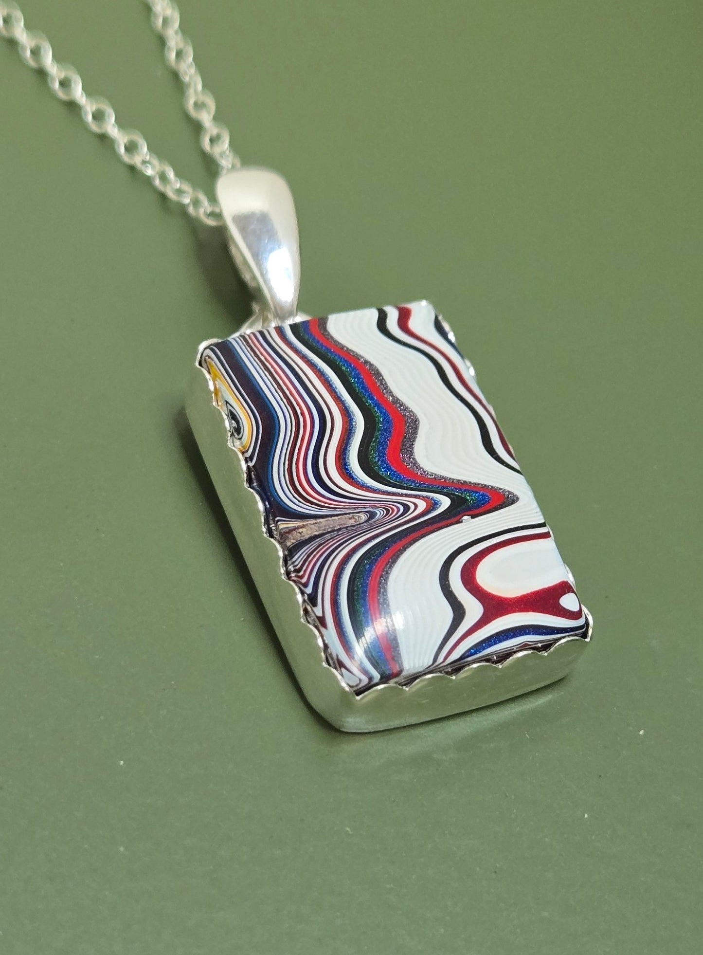 Fordite "Detroit Agate" Pendant