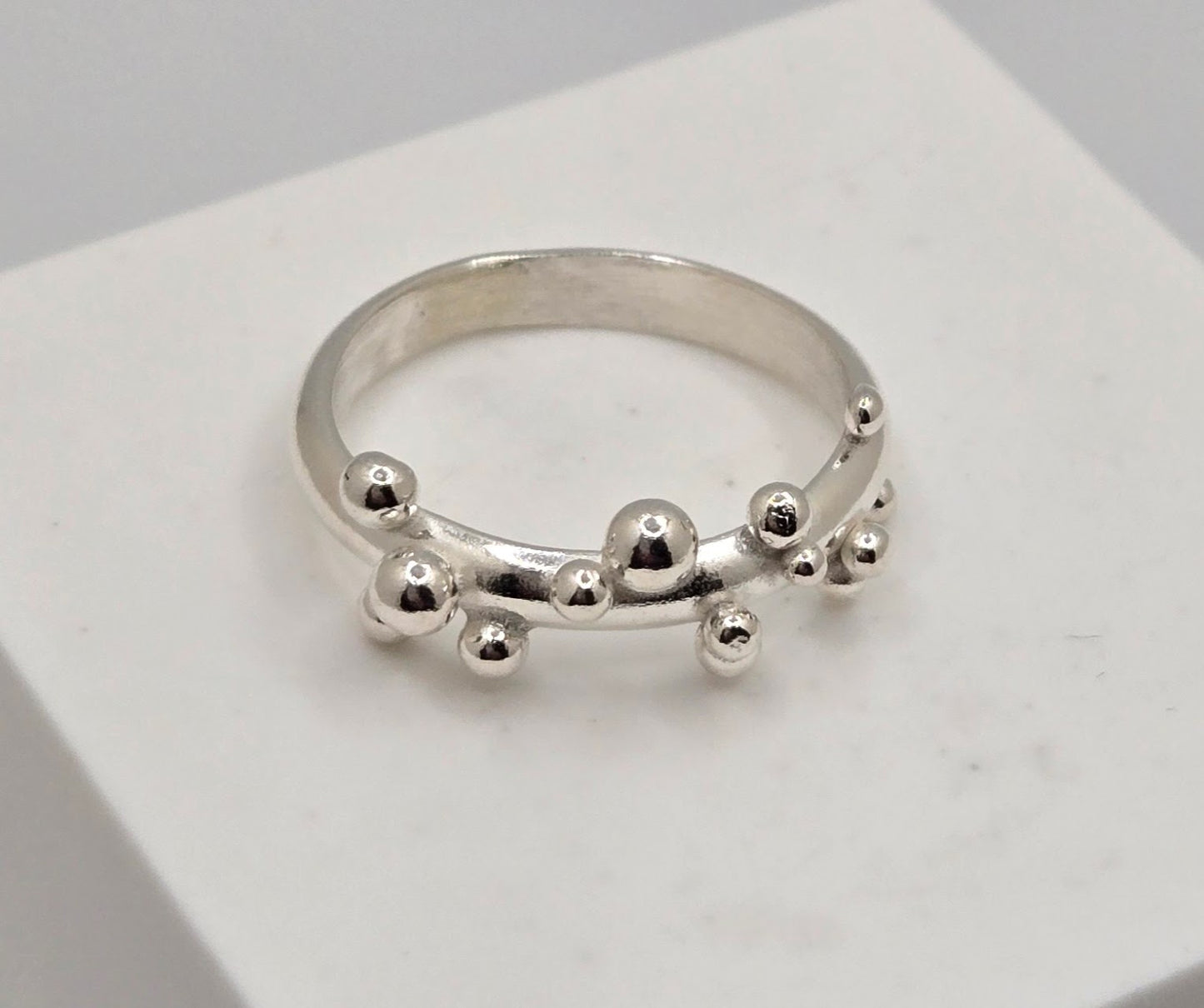 Argentium Silver Bubble Ring