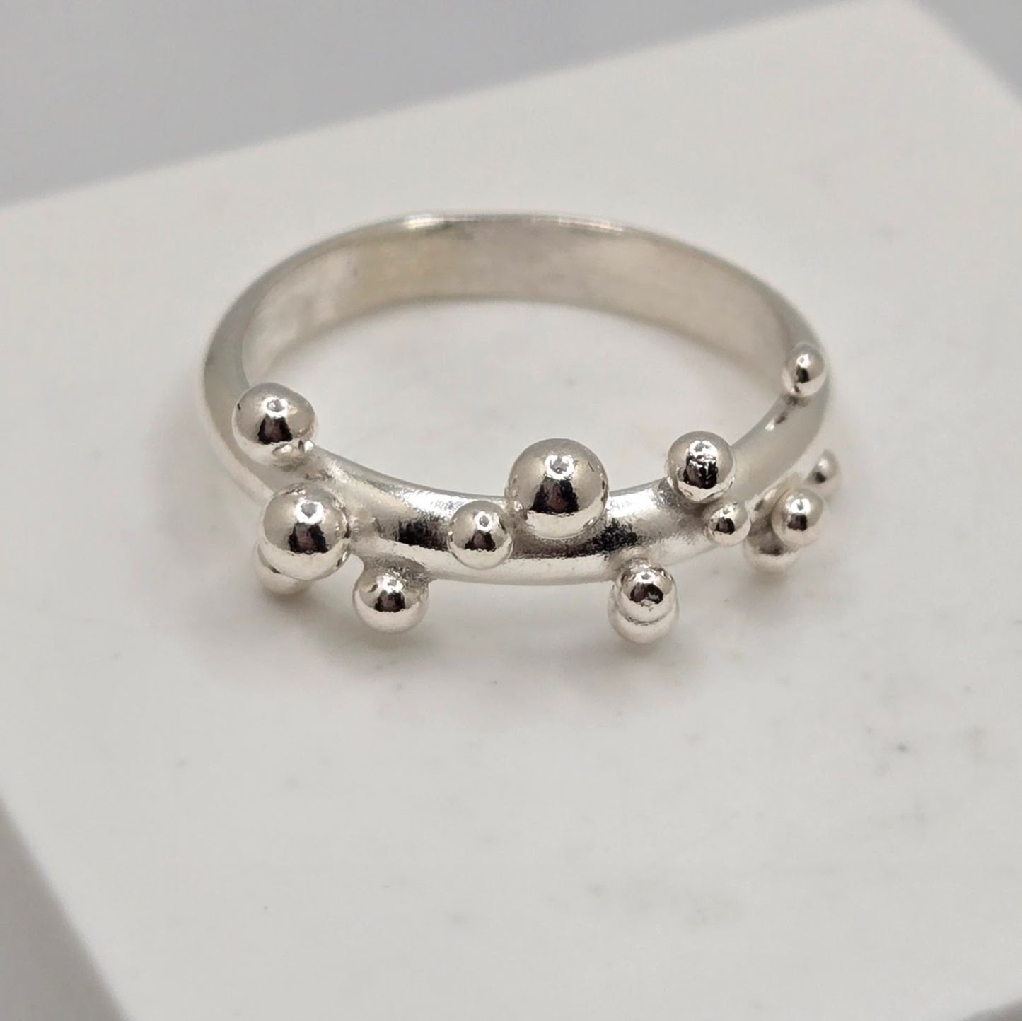 Argentium Silver Bubble Ring