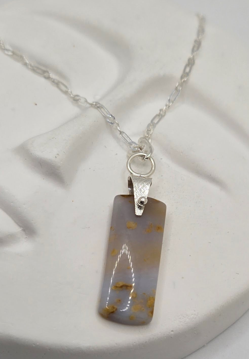 Polka Dot Agate Necklace