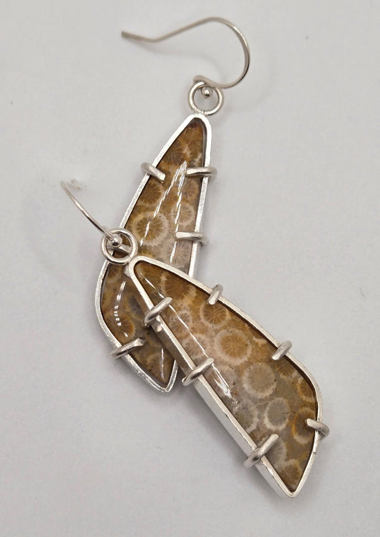 Fossil Coral Earrings