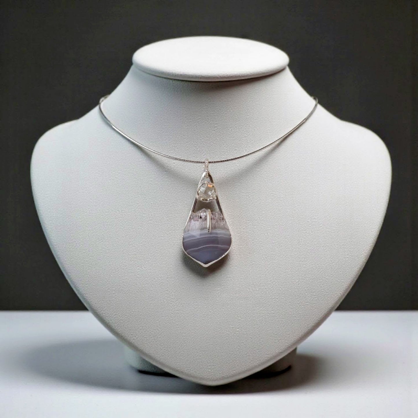 Amethyst Cathedral Agate pendant