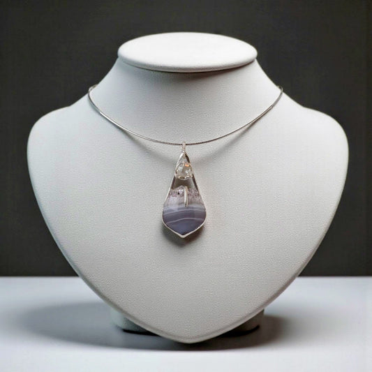 Amethyst Cathedral Agate pendant