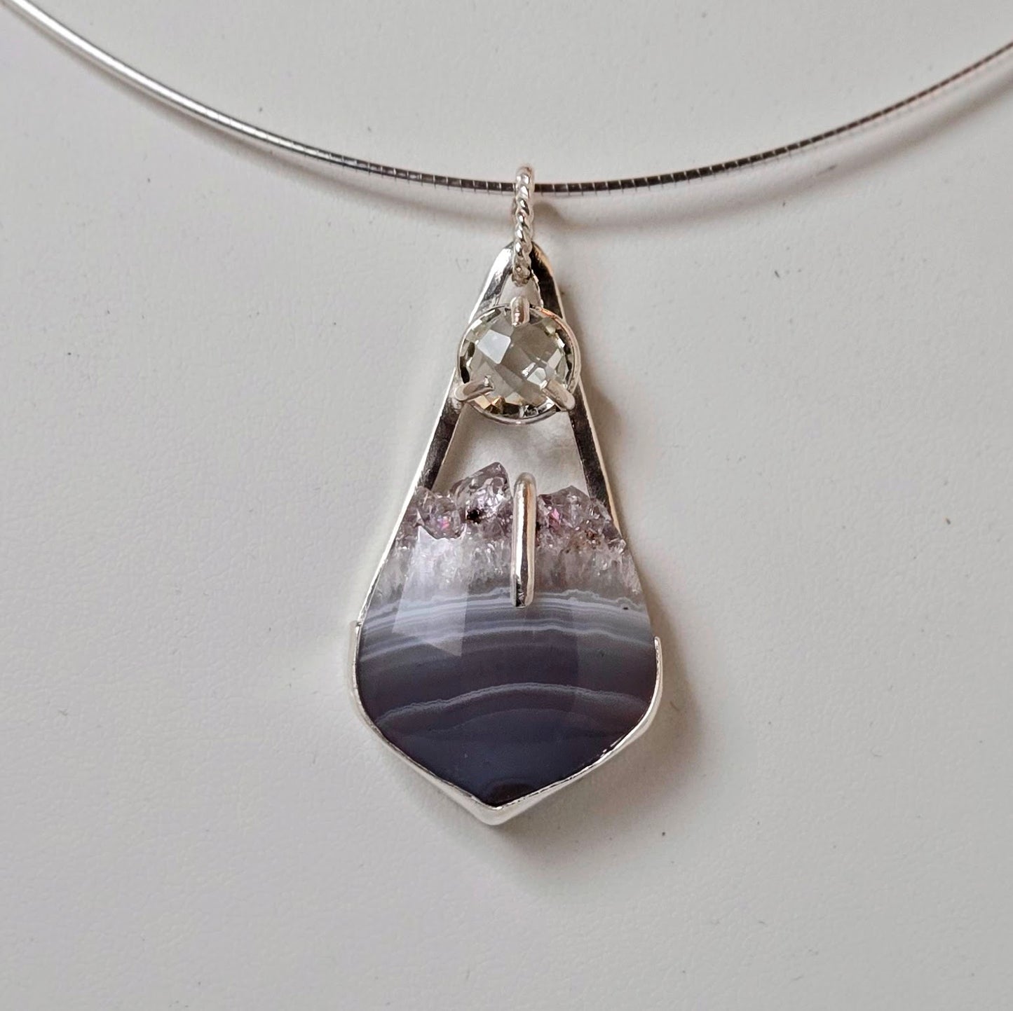 Amethyst Cathedral Agate pendant