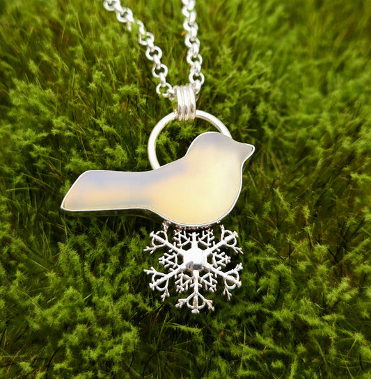 Opalite Snow Bird Necklace