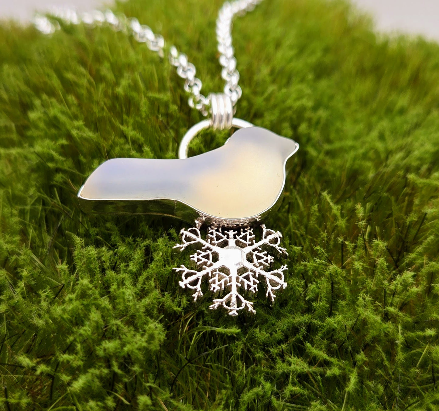 Opalite Snow Bird Necklace