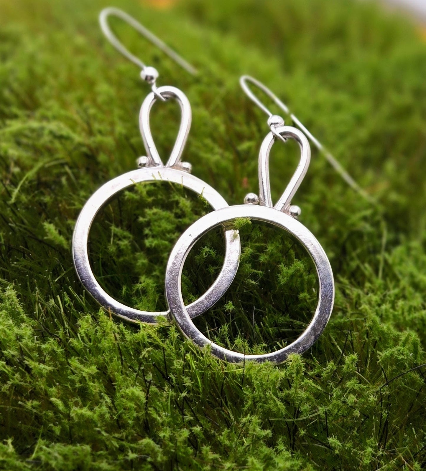 Embellished Circle Drop Earrings