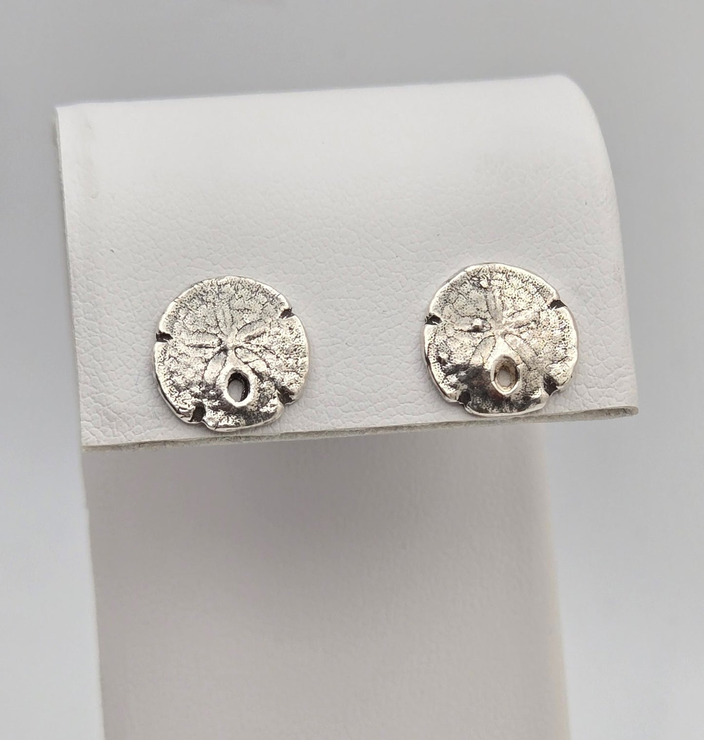 Fine Silver Sand Dollar Earrings