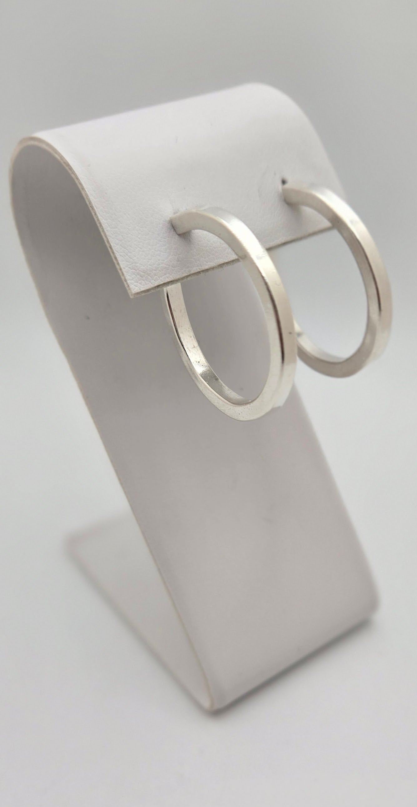 Large Sterling Silver Hoop Earrings