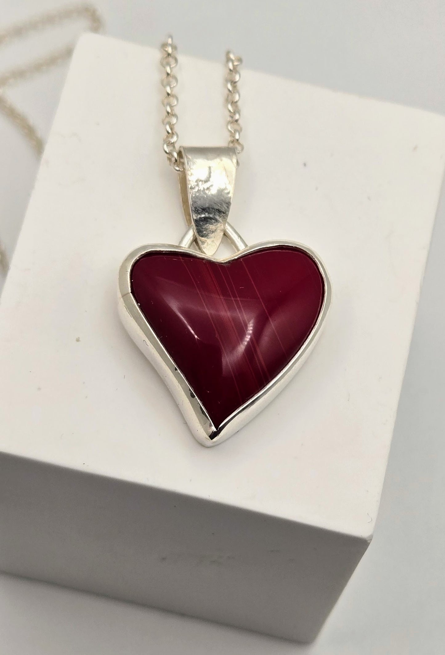 Red Rosarita Heart Pendant