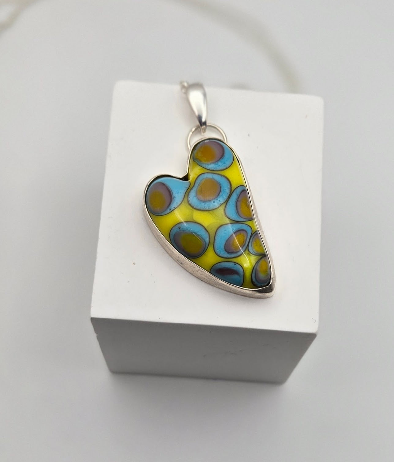 Lampwork Glass Heart Pendant