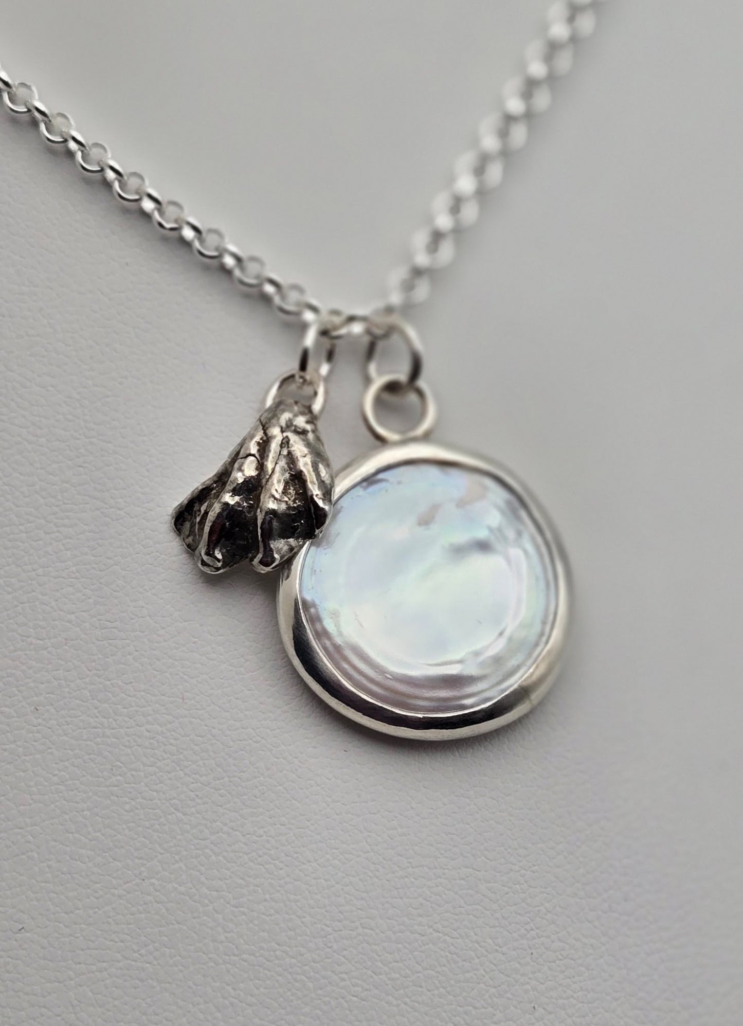 Coin Pearl and Shell Necklace