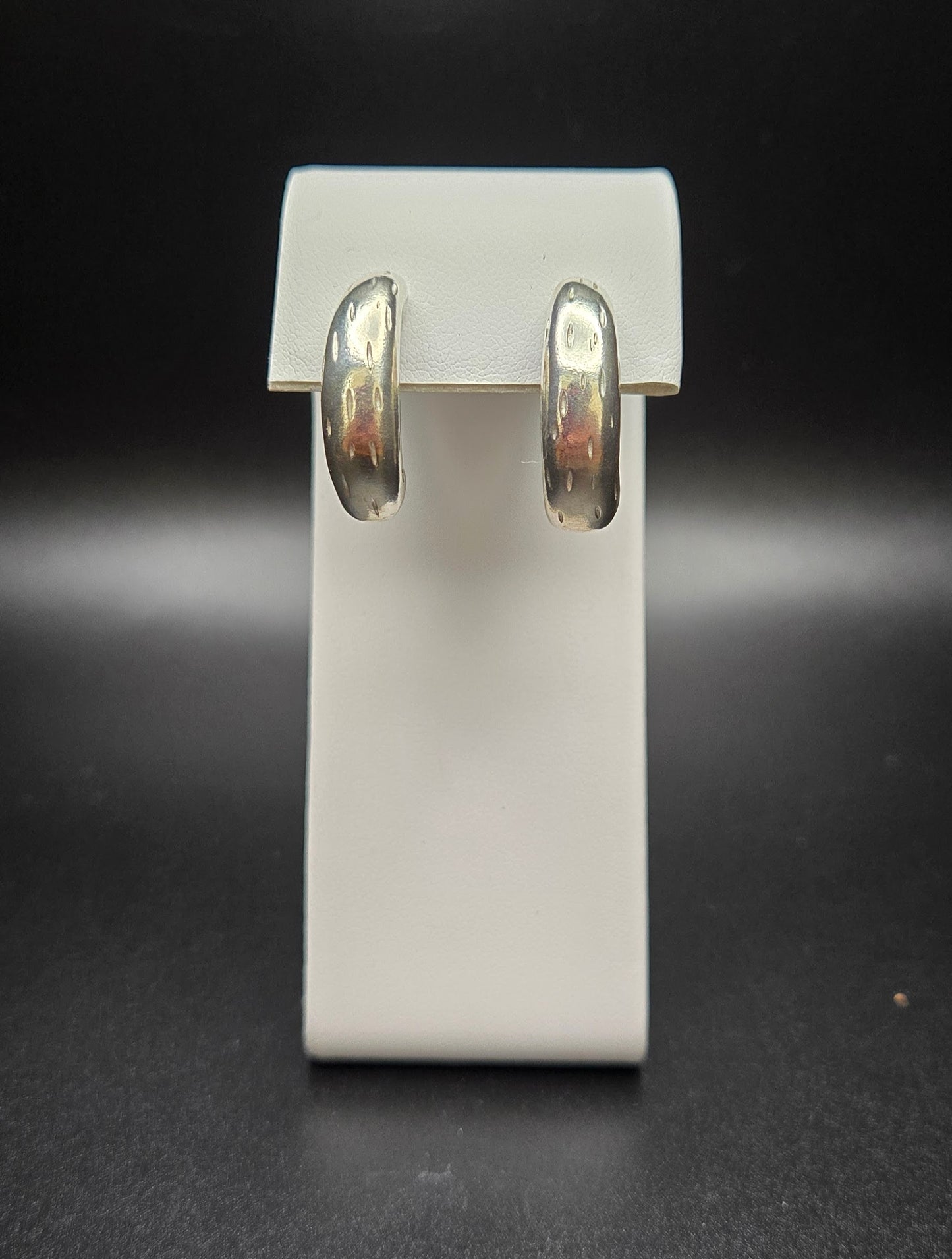 Argentium Hollow Hoop Earrings