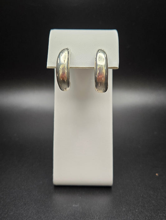 Argentium Hollow Hoop Earrings