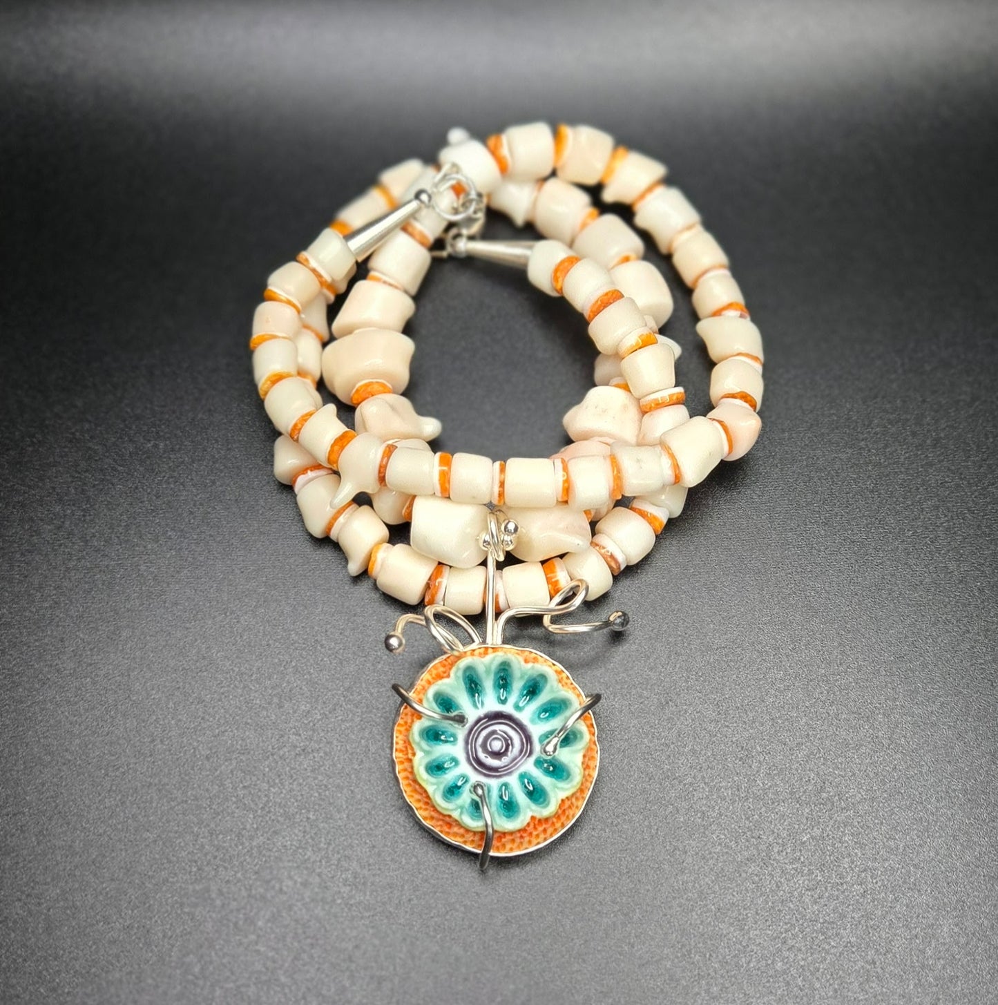 Vibrant Porcelain Pendant