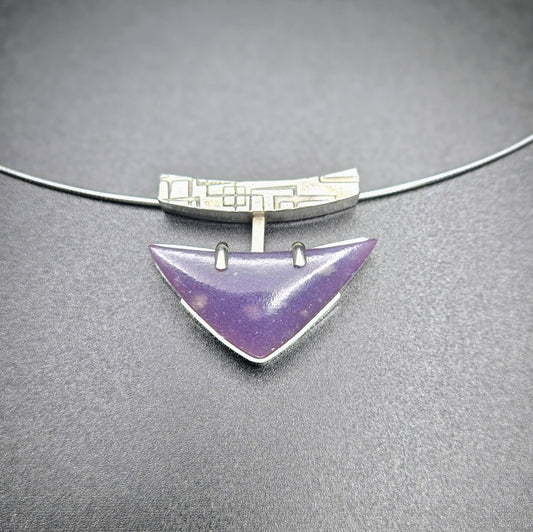 Purple Cow Agate Pendant