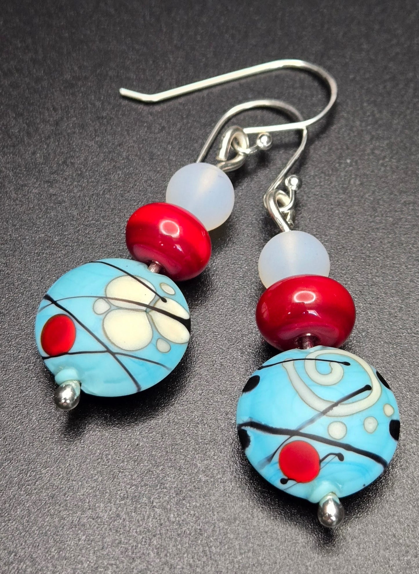 Lampwork Glass Bead Earrings