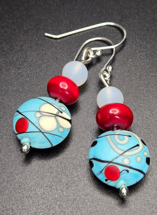 Lampwork Glass Bead Earrings