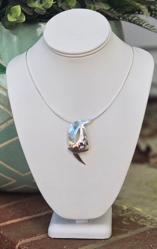 Abstract Mystic Topaz Necklace