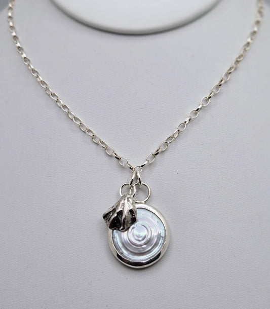 Coin Pearl and Shell Necklace