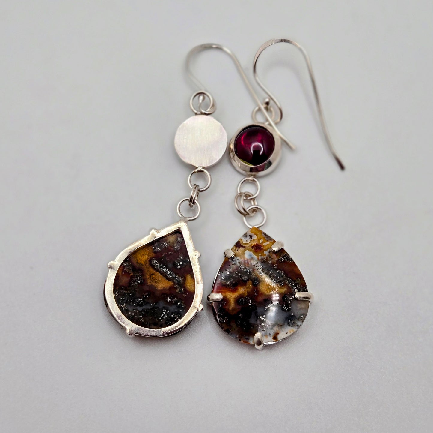 Red Marcasite and Garnet Earrings