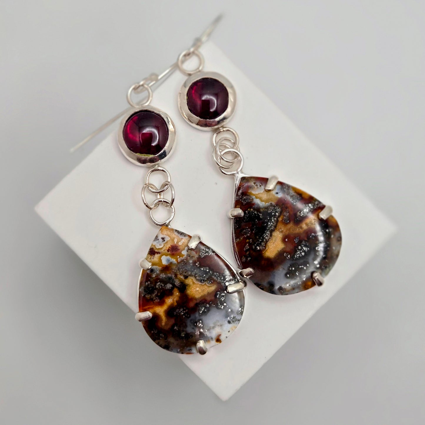 Red Marcasite and Garnet Earrings