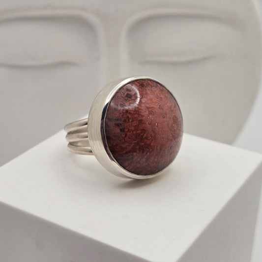 Red Horn Coral Ring