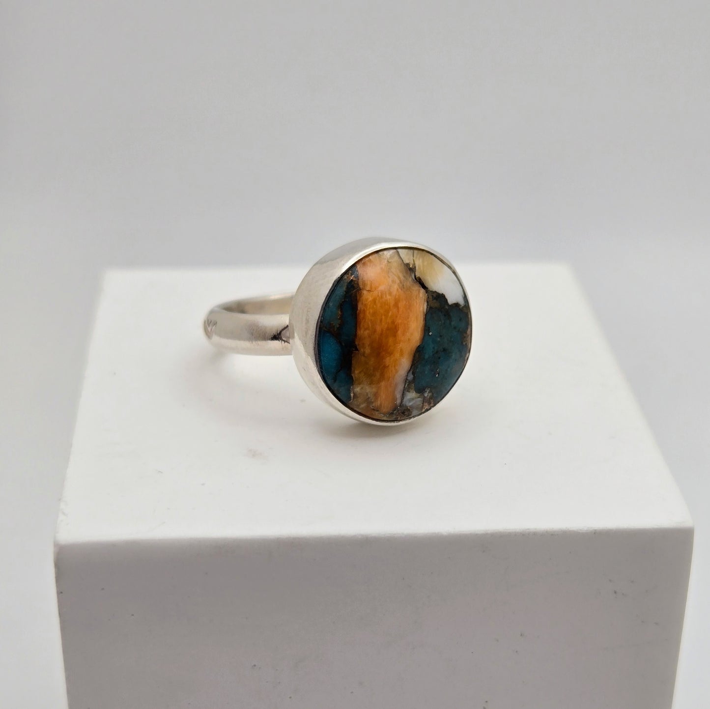 Turquoise and Spiny Oyster Ring
