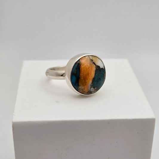 Turquoise and Spiny Oyster Ring