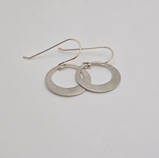 Argentium Circle Earrings