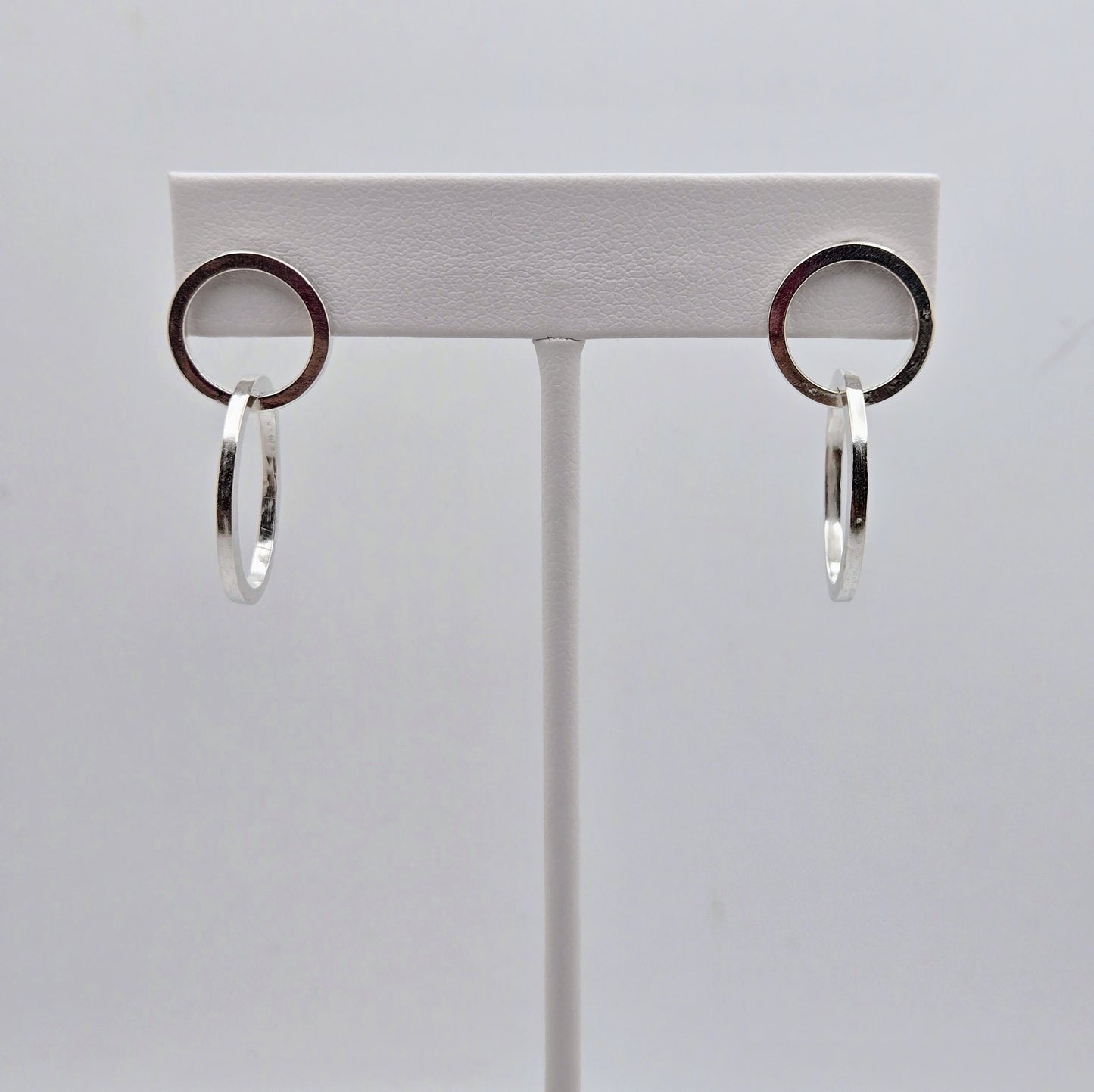 Double Circle Stud Earrings