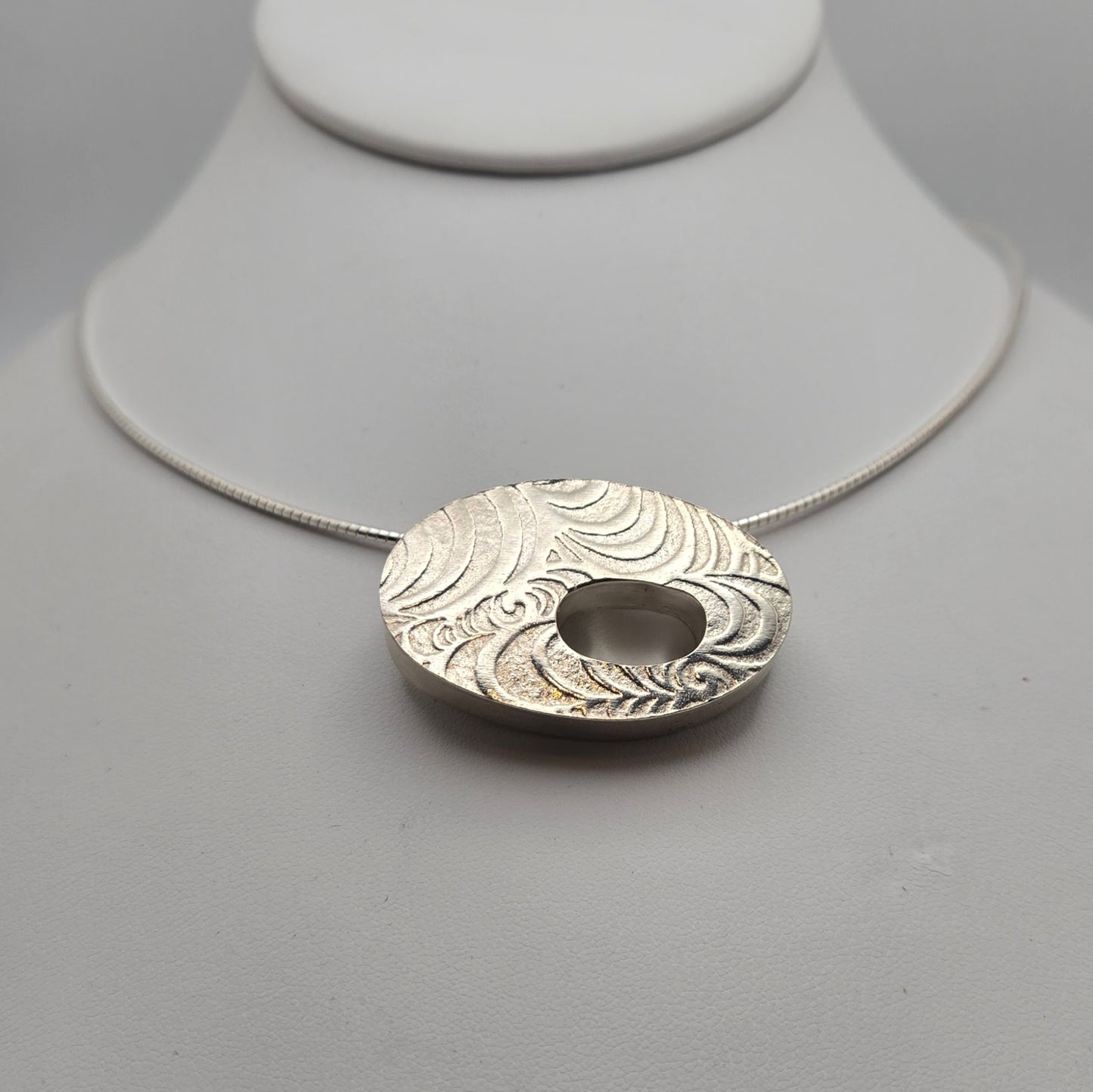 Argentium Silver Hollow Form Pendant/Brooch