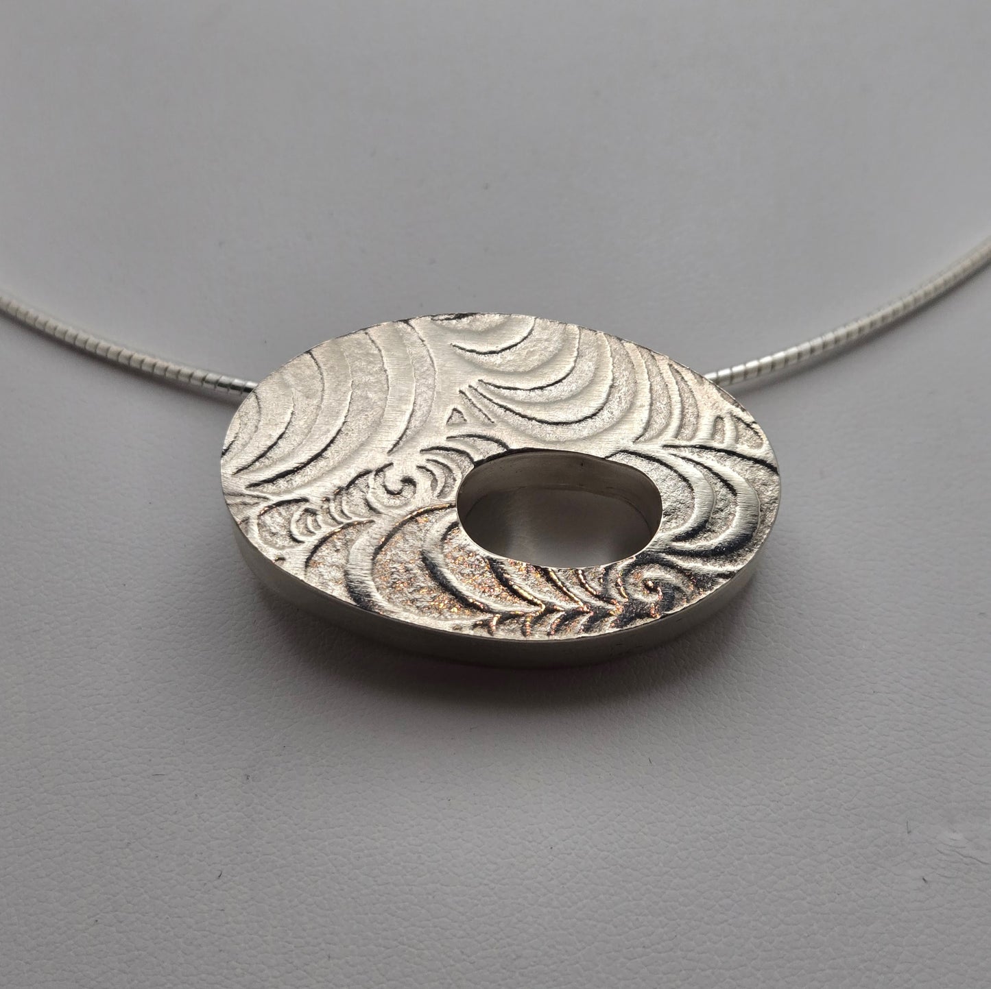 Argentium Silver Hollow Form Pendant/Brooch